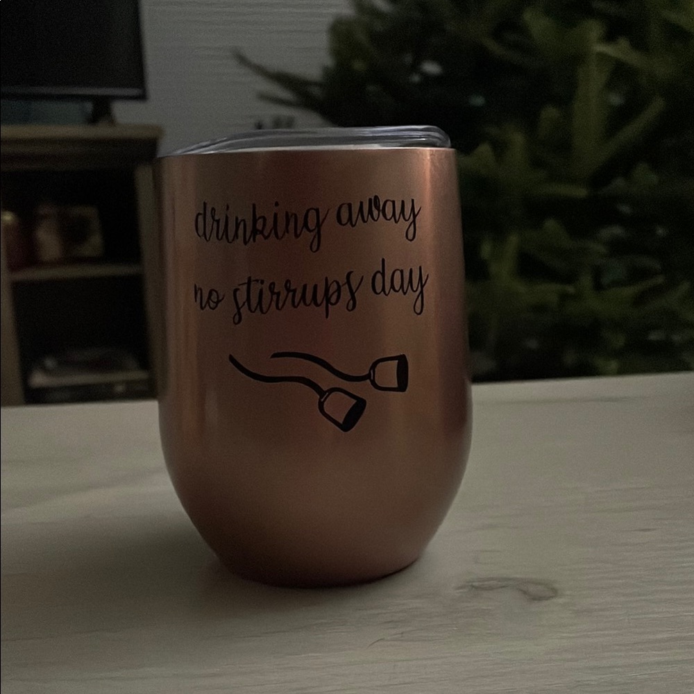 Rose Gold Insulated Wine Tumbler